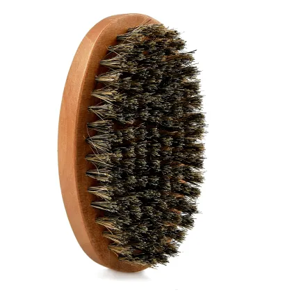 Oval boar bristle beard brush