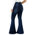 Pantalon de jean évasé classique à taille haute