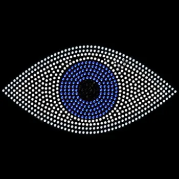Wholesale Customization Evil Eye Rhinestone Transfer Logo