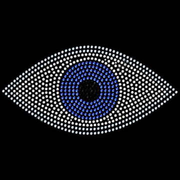 Wholesale Customization Evil Eye Rhinestone Transfer Logo