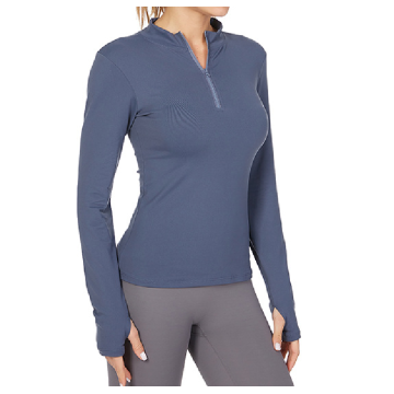 long sleeve yoga crop tops for women