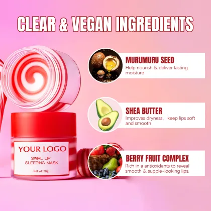 Non-Sticky Hydrating Lip Mask Balm - Unique Swirl Lip Sleeping Mask