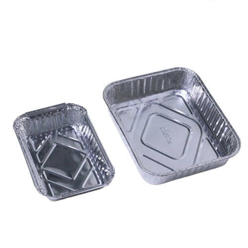 Bandeja de envasado de alimentos desechable de material de papel de aluminio 100%