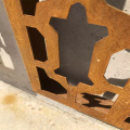 Pannello in acciaio corten tagliato laser