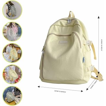 Mochilas estéticas de niñas livianas simples de viaje de viaje