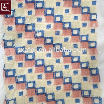 2016 new designs sequins embroidery fabric for women dress