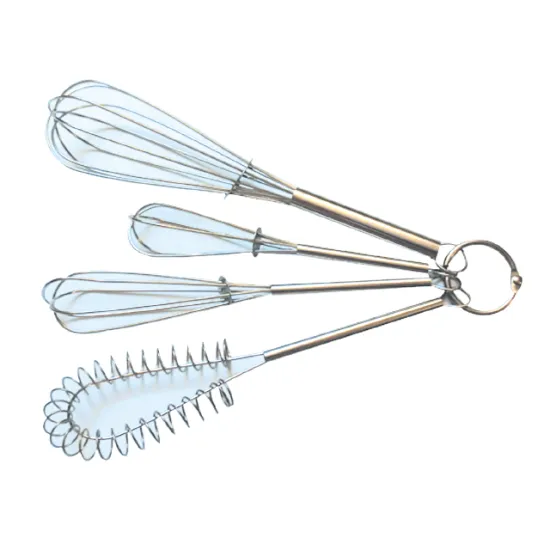 Set of 4pcs Stainless Steel Egg Whisk