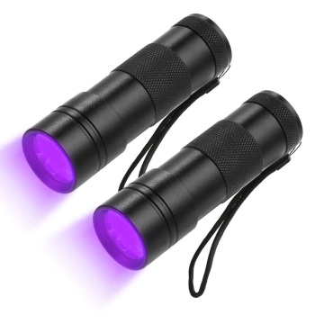 12 LED High Power UV Keychain Flashlight - Portable Mini Torch for Camping and Diving