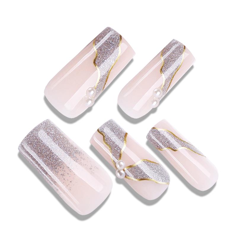 Diamond glitter fake nails