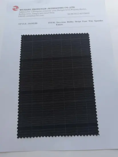 Two-tone Dobby Stripe Four Way Spandex Fabric