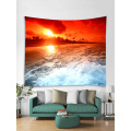Tapisserie Wandbehang Ocean Beach Sea Wave Serie Tapisserie Tropical Style Sunrise Tapisserie für Schlafzimmer Home Wohnheim Dekor