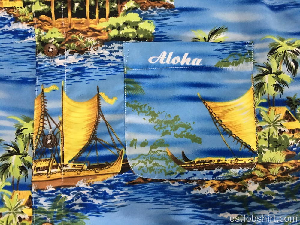Camisa de playa hawaiana para hombre