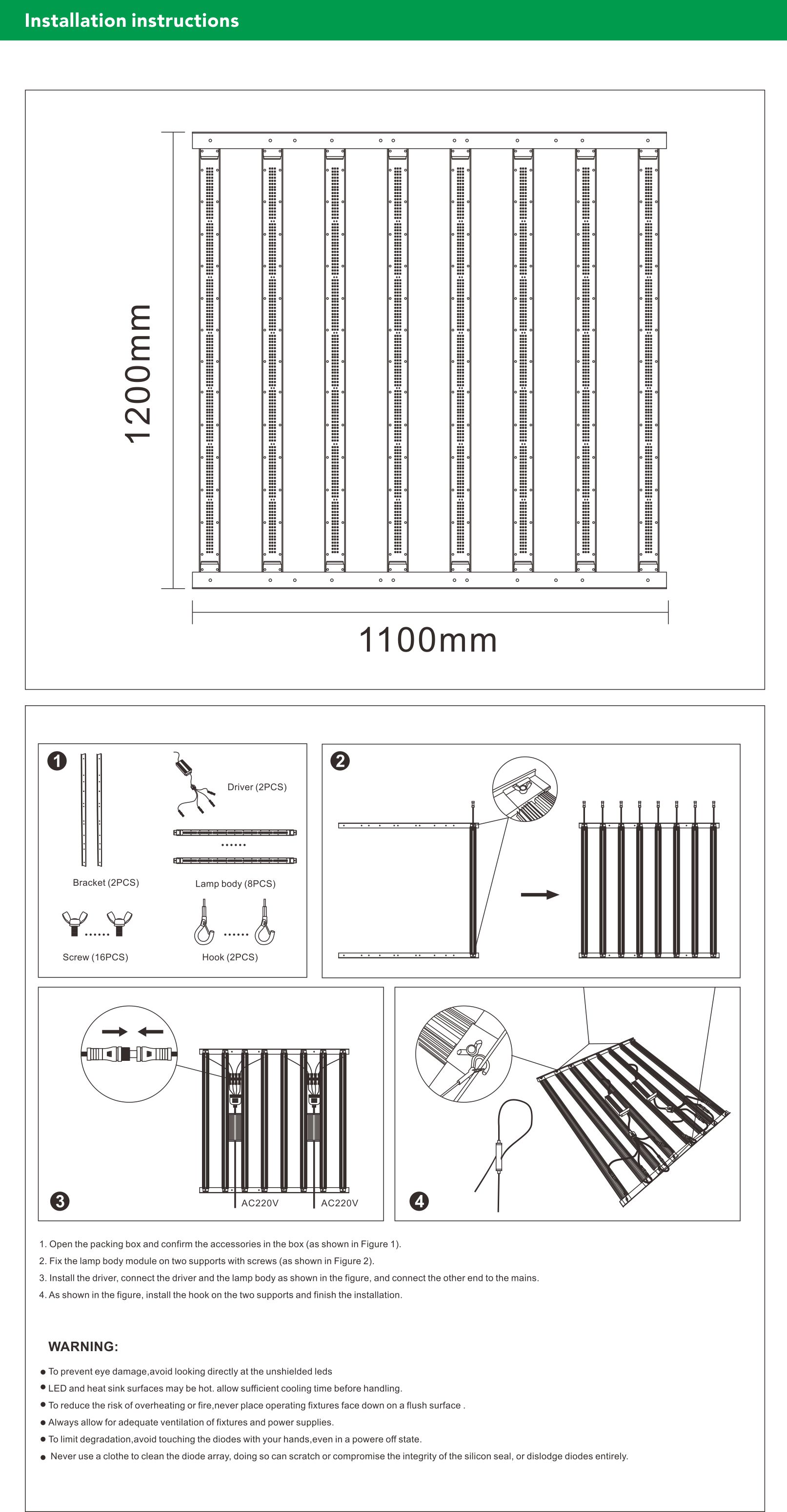 Inomhus växthus kommersiella dimbara växtstång full spektrum diy 800W SMD LED Grow Light