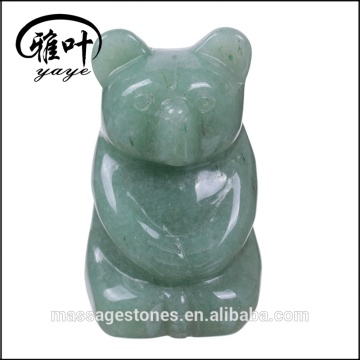 Wholesale Green Aventurine Bear Carvings Animal Sculpture