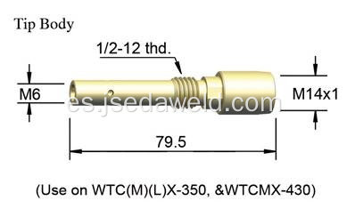 OTC 350A punta titular U4167G03