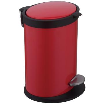 12L RED Stainless Steel Pedal bin