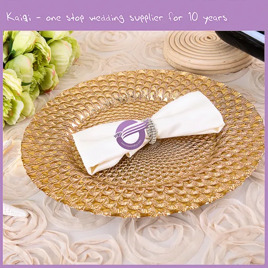 Wholesale Large Restaurant Bulk Dinner Candle Plates Chargers Decoration For Display