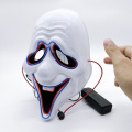 Máscara facial de terror luminoso de Halloween