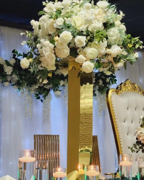 Gold Acrylic Wedding Centerpiece for Table Decoration