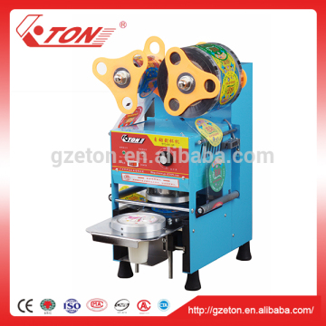 China made manual continuous plastic cup sealing machine auto