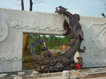 garden bronze phenix statue