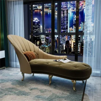 Luxury Larch Wood Microfiber Leather Couch