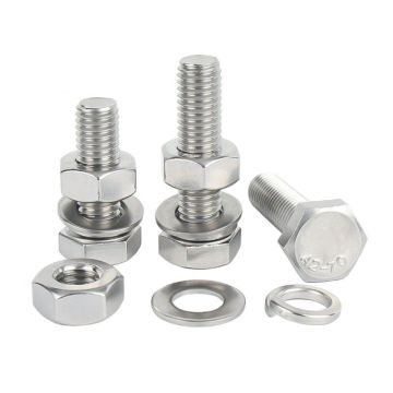Custom M6-M10 Grade 8 Stainless Steel Hex Nuts and Bolts: 304 SS Hex Head Allen Flush Bolt and Nut Manufacturers