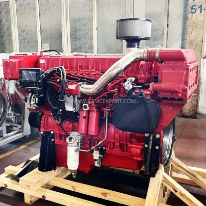 Boat marine diesel engine assembly