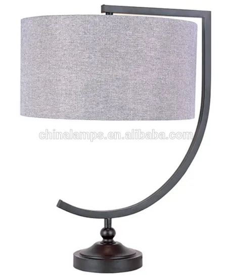 anti-gravity decoration lamp desk lamp with electrical outlet led desk lamp with usb port with gray linen lampshade for hostel