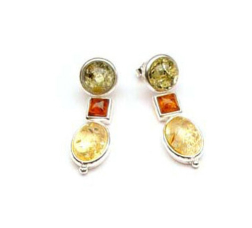 Nice-looking 1109-UU sterling silver 925 drop earrings