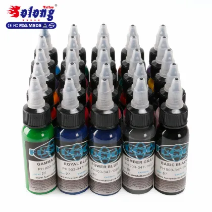 Solong tattoo superior permanent makeup tattoo ink kit
