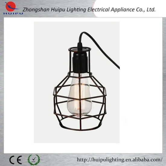 2016 high quality Edison bulb black E27 table lamp from zhongshan