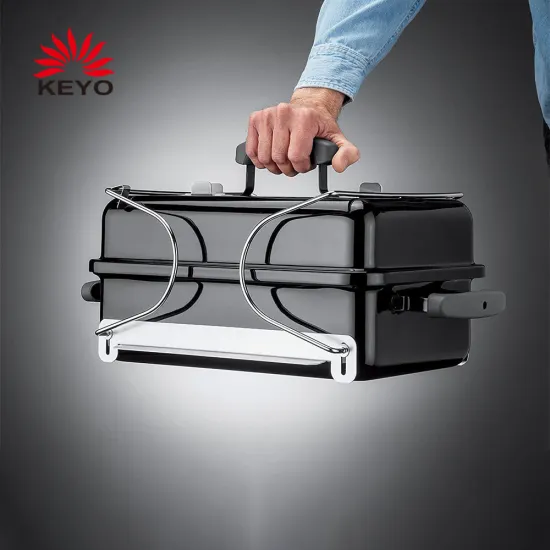 Folded Charcoal Grill Go-Anywhere Outdoor Camping Barbecue Grills Portable Barbeque Grill With Lid And Folding Legs