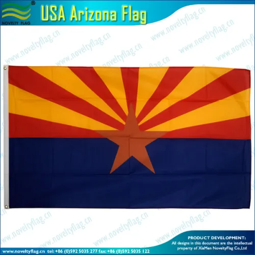 3x5ft Screen Printing Arizona State Flag, High Quality 3x5ft Screen