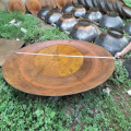 Corten Steel Artwork Fire Bowl 36 Inch