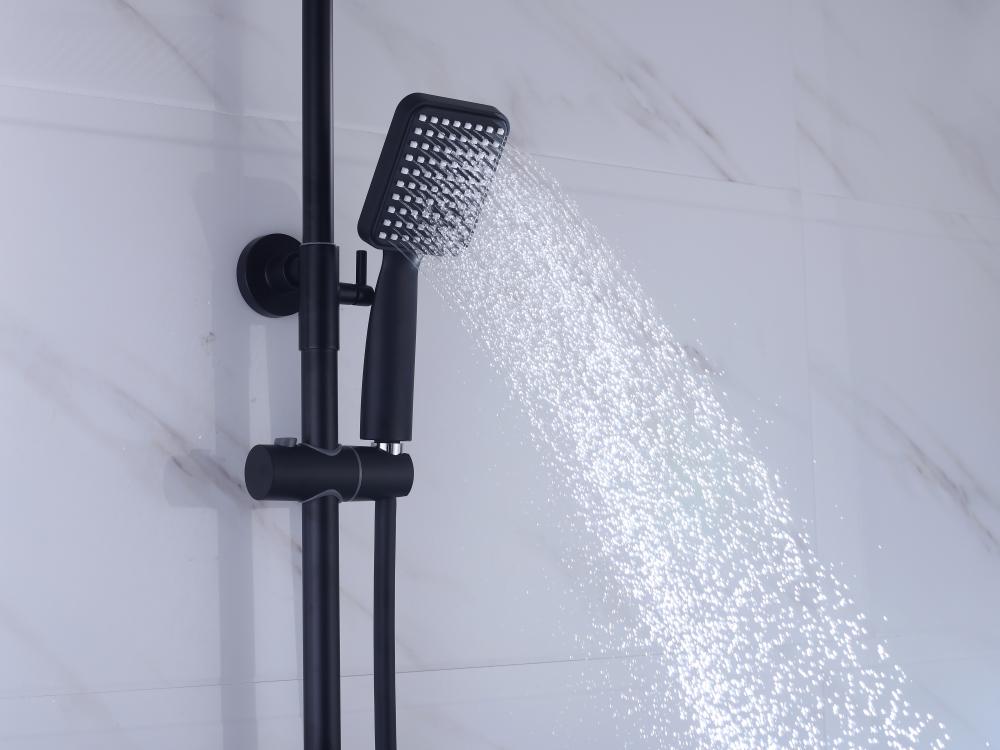 Black Brass Shower Set