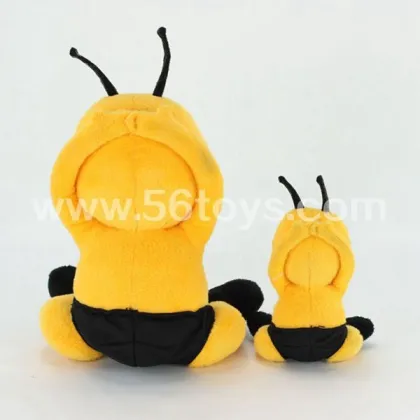 Custom stuffed little animal baby for kids short plush bee toy