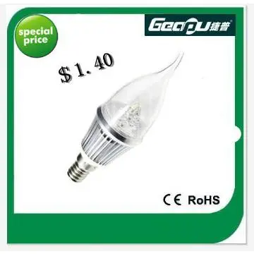 led bulb 400 lumen 12v e14 3w