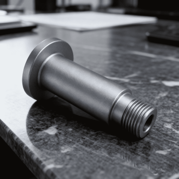 Крепежный вал, обработанный на станке с ЧПУ из титана и алюминия