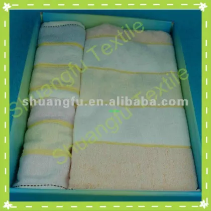 striped wholesale face towel three-piece suit