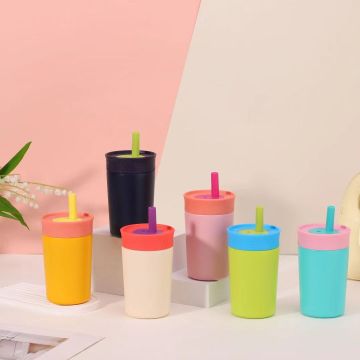 Children's Silicone - Stainless Steel Straw Cup