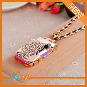 High Quality Car Pendant Rhinestone And Zinc Alloy Necklaces