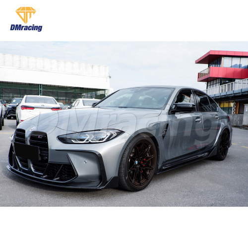 PT Style Dry Carbon Fiber Front Bumper Canards for BMW M3/M4 G8X/G80/G82/G83 2019-2023