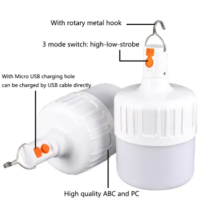 ABS Waterproof 18W LED Emergency Bulb Light - USB Charging Rechargeable