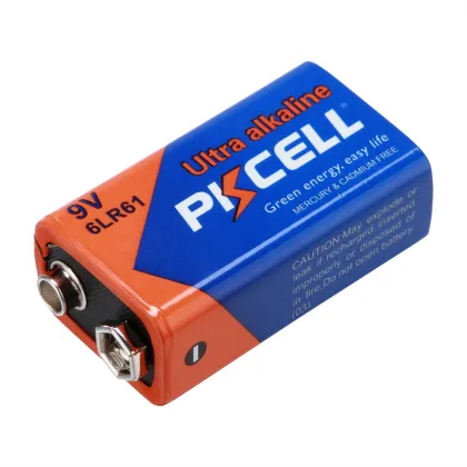 8PCS PKCELL 6LR61 9V Batteries 1604A MN1604 9Volt Alkaline Dry Batteries Primary Battery