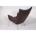 Leather Hans Wegner CH445 Wing Chair Replica