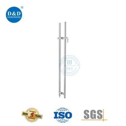 Long Glass Door Lock Pull Handle with Keys