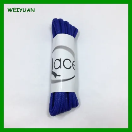 Supply cotton round waxed shoelaces for boots