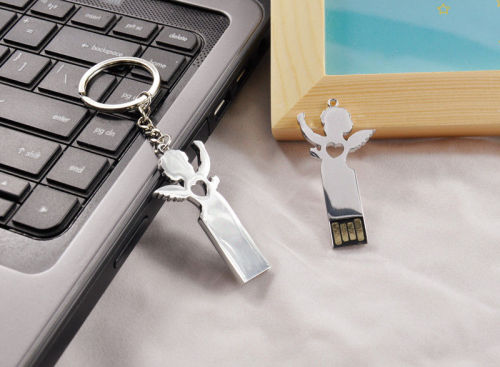 The God Of Love Cupid Slim Mini Usb 2.0 Flash Drive Password Protection