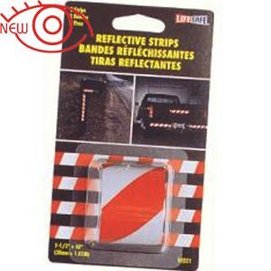 Yed and White Safety Reflective Hazard Warning Tape